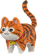 Animal Orange Striped Bell Cat Micro Building Blocks Set（8000PCS） Gift for Adult and Kid