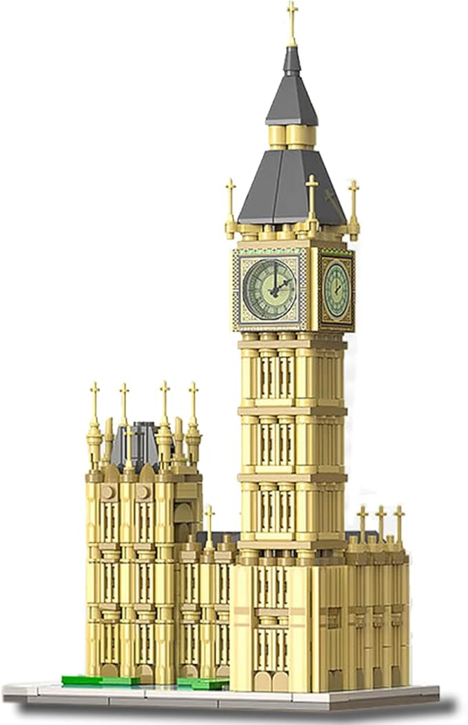 Big Ben Model Building Blocks with Simulation Clocks and Lights Famous Landmarks in London Toy Building Sets (815pcs)