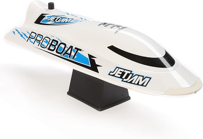 Horizon Hobby Pro Boat RC Jet Jam V2 12 Self-Righting Pool Racer Brushed RTR Batteries for Transmitter Not Included White PRB08031V2T2