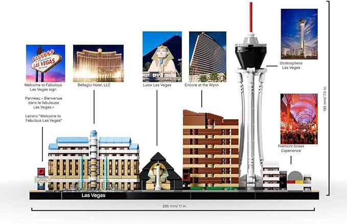 LEGO Architecture Skyline Collection Las Vegas Building Kit 21047 (487 Pieces)