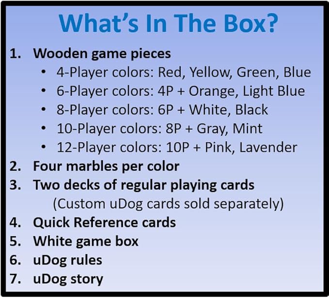 uDog Board Game | Old-Fashioned Fun for 2–12 Players | Made in The USA | Durable Wooden Pieces to Last a Lifetime | Family Game Night (10-Player)