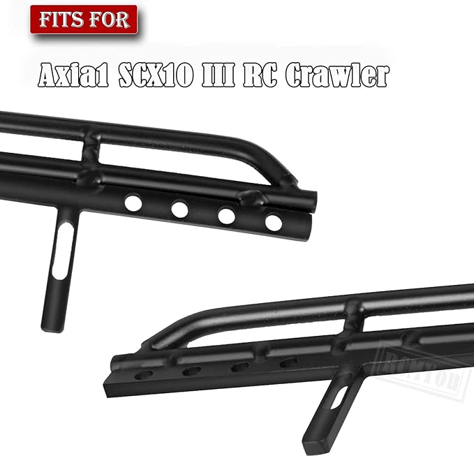 Side Pedal Upgrades Part for Axial SCX10 III RC CrawlerMetal Rock Sliders Metal Side Pedal Hop ups