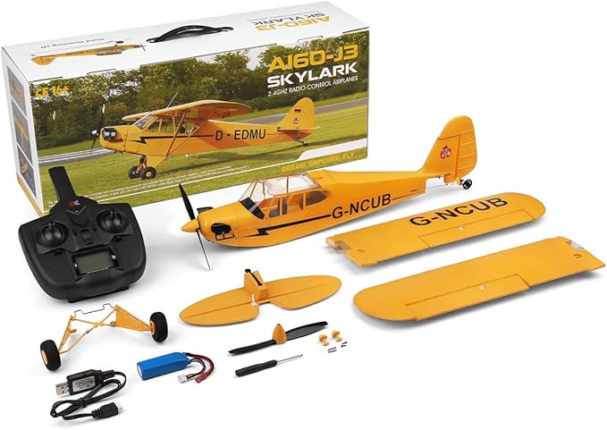 XK A160 J3 RC Airplane EPP Remote Control Airplane for Adults 3D/6G 2.4G 5CH Brushless 650mm Wingspan Fixed Wing RC Aircraft with Quick Release Military Plane Toy Gift -RTF
