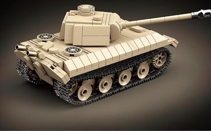 General Jim's German Panther Ausf. Tank Building Set – WW2 Brick Model with Rotating Turret &amp Detailed Tracks – 529 Pieces – Historic Military Set for Collectors – Compatible with Major Brick Bran