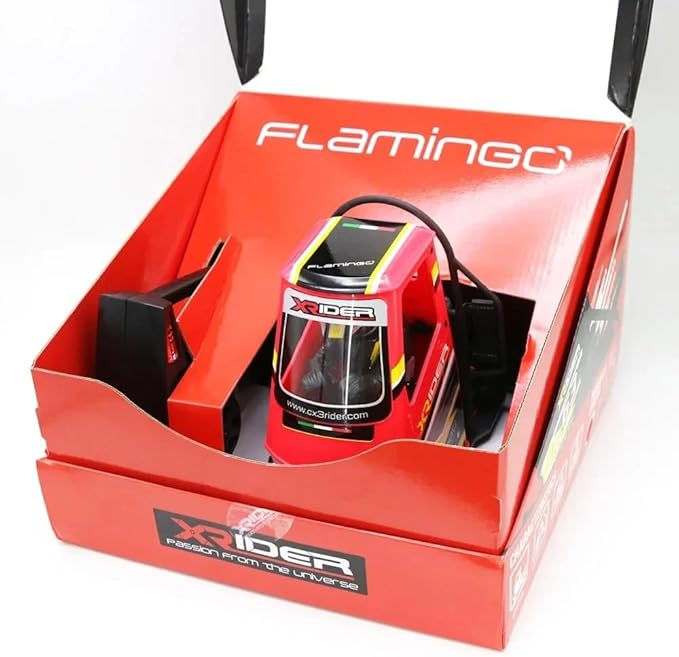 1/8 RC X-Rider Flamingos 2.4G 3WD 2 in 1 ESC High Speed Rc Car Electric Tricycle Motorcycle Tricycle RTR Drift Adult Vehicles Collection Model (Red)