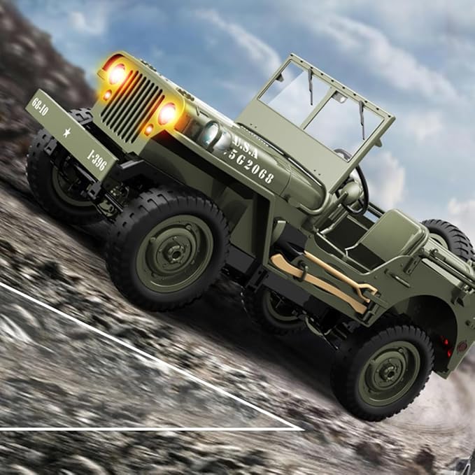 YIKESHU Remote Control Car 2.4Ghz 4WD Off Road RC Truck Vehicle with Linked Lights Rc Crawler 1:10 All Terrain Remote Control Trucks RTR Hobby RC Car for Adults Indoor Outdoor Rc Cars