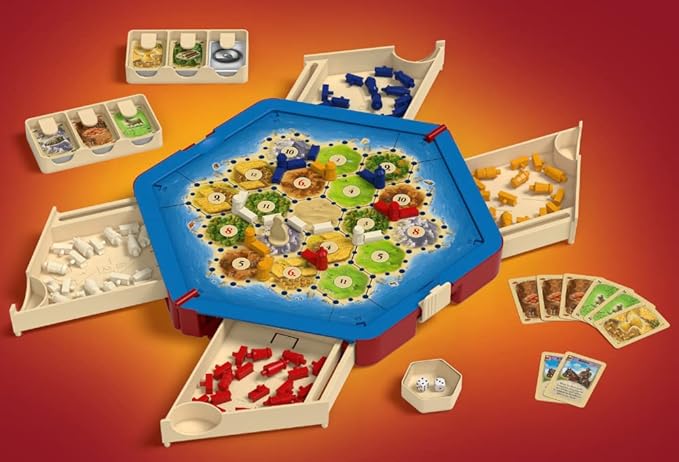 CATAN Traveler COMPACT EDITION Board Game - Settle Trade and Build on the Go! Strategy Game Family Game for Kids and Adults Ages 10+ 2-4 Players 60 Minute Playtime Made by CATAN Studio