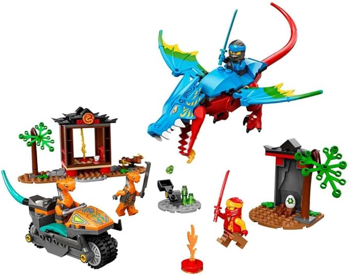 Lego 71759 Ninjago Dragon Temple Ninja Toy and Figure Set with Motorcycle Includes NYA Figure to Protect The Temple Multi-Colour