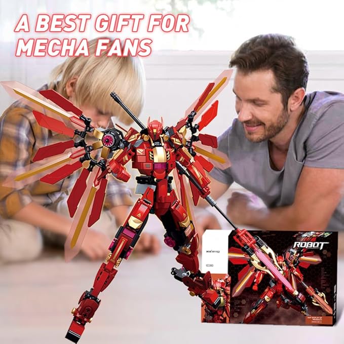 Mech Building Set Samurai Mecha Warriors Building Kit Creative Collectible Toy for Adults Man Teens Boys 8+ Compatible with Lego Mech Set 511 PCS