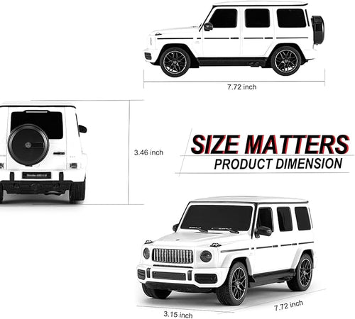 1:24 Scale Remote Control Car for Mercedes G63 2.4GHz Off Road Model RC Cars Electric Sport Racing Hobby Vehicle Gift for Adults Kids Boys Girls - White