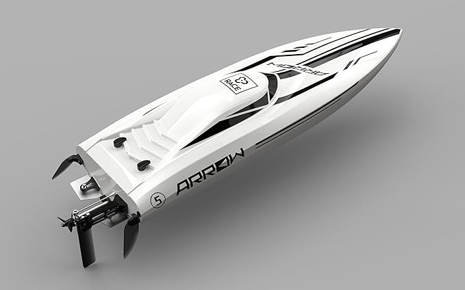 25 Inch UDI005 Large Hobby Remote Control Boat for Adults Experts 14y+ RC Brushless Watercraft 50km/h 31mph 3S Battery 4WD Full-Functions RC Sail White
