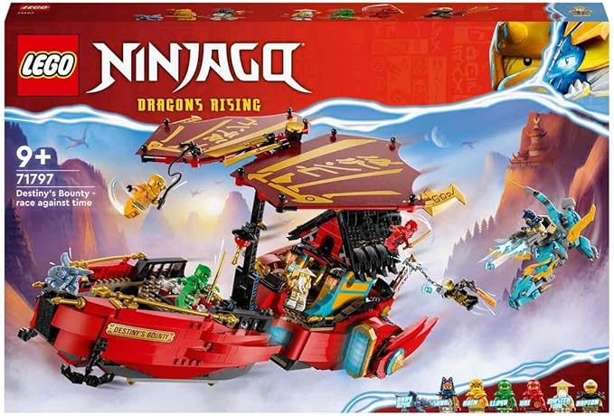 LEGO Ninjago 71797 Aerial Battleship Bounty Toy Blocks Present Ninja Carrot Vehicle Nori Boys 9 Years Old and Up
