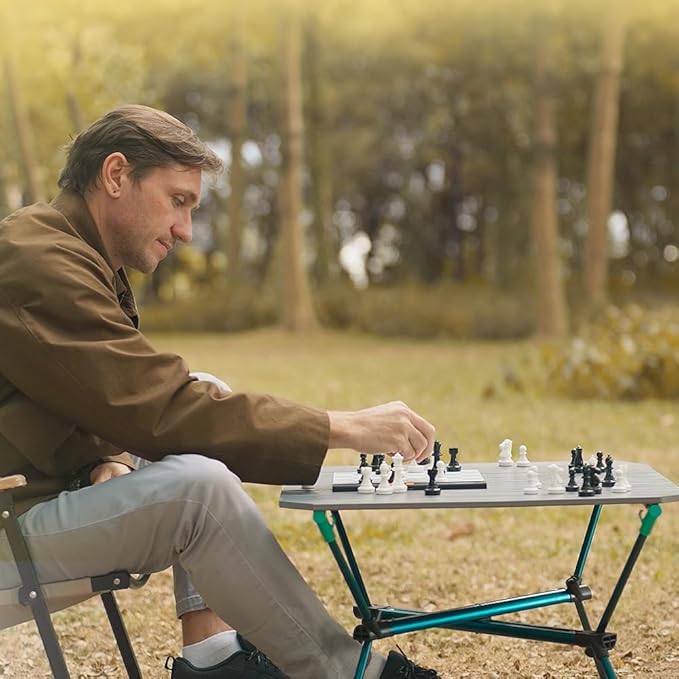 Chessnut Go Ultimate Portable Travel Electronic Chessboard with Full Piece Recognition and Strong Magnetic Adhesion - Perfect Desk or Travel Size（Orange）