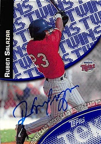 Sports Memorabilia Autograph Warehouse 344105 Ruben Salazar Autographed Baseball Card - Minnesota Twins FT 2000 Topps Tek No. 41-16 Rookie