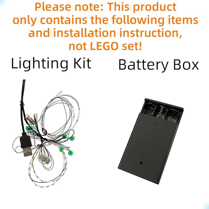 LED Light Kit Compatible with Lego Great Pyramid of Giza - Lighting Set for Architecture 21058 Building Model (Model Set Not Included)
