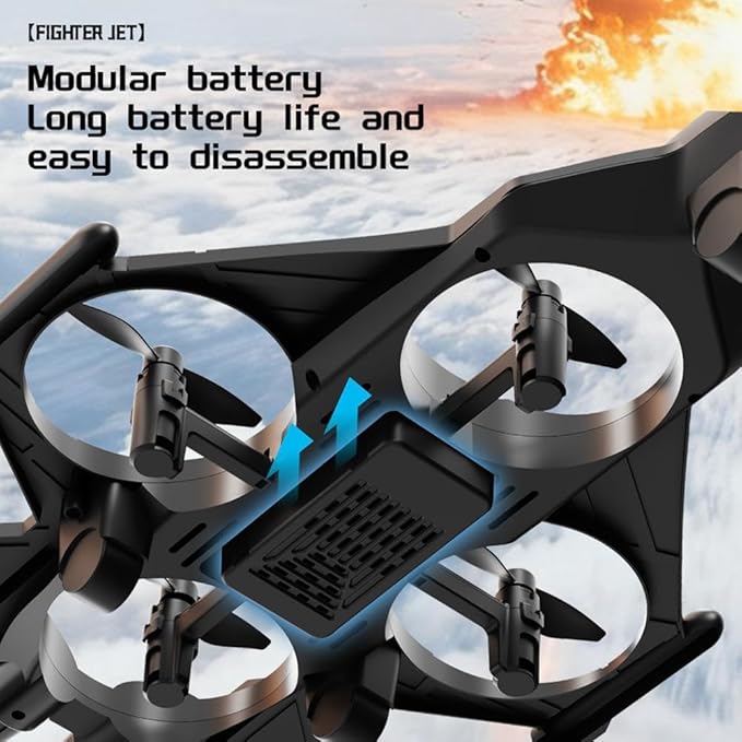 RC PlaneRC Fighter Jet Plane with Camera and Screen for Adults &amp Kids Remote Control Stunt Airplane w/ 360° Flips Altitude Hold One-Key Takeoff &amp LED Lights EVA Foam Glider Toy for Kids 8
