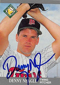 Sports Memorabilia Autograph Warehouse 246468 Denny Neagle Autographed Baseball Card - Minnesota Twins 1991 Fleer Ultra Prospects - No. 383