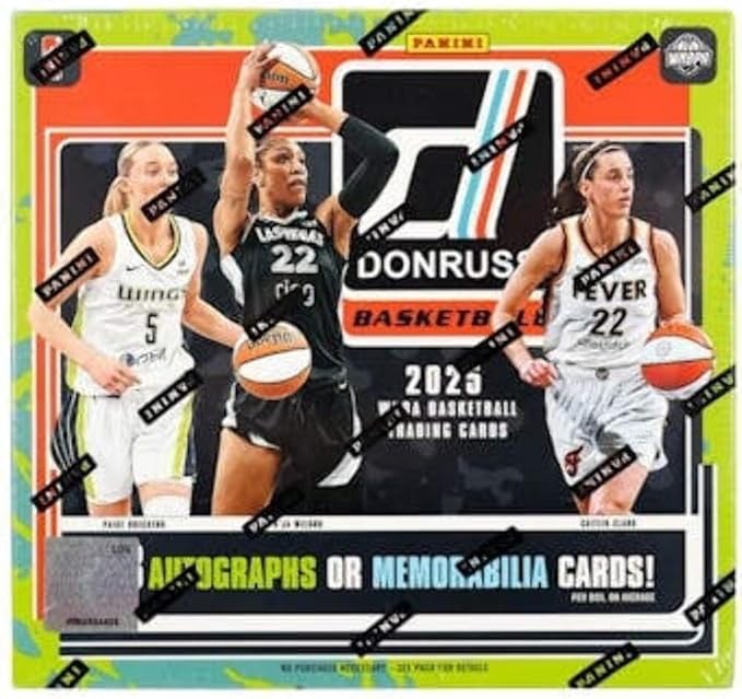 2025 Panini Donruss WNBA Basketball Hobby Trading Card Box (3 Autographs or Memorabilia Cards Per Box)