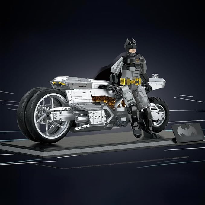 Dark K-Night Motorcycle Building Blocks Set for Adults Classic Vintage Motorbike Model Toy Collectible Gift for Motorcycle Enthusiasts- 2412Pcs