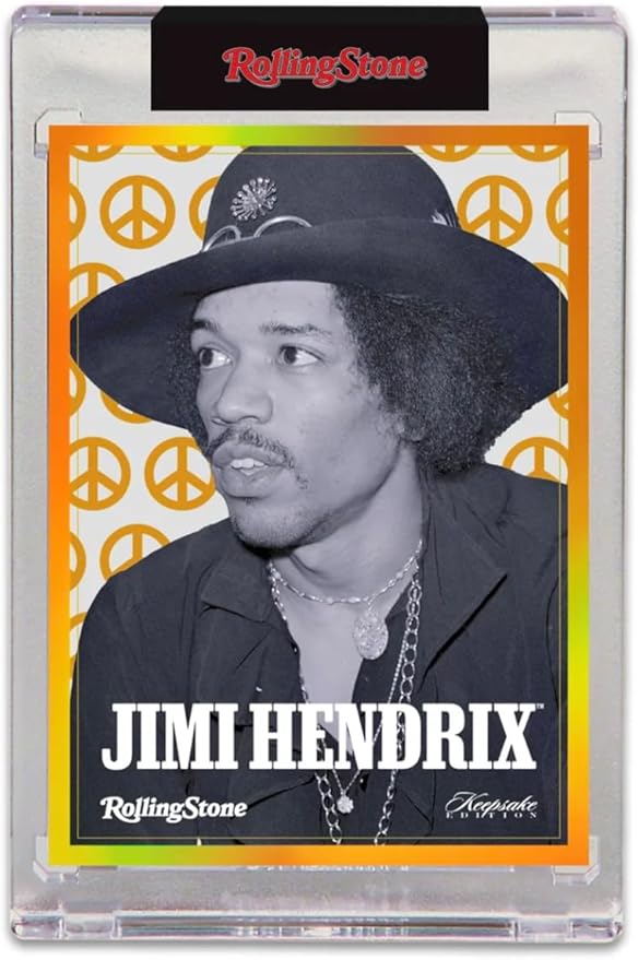 2025 Rolling Stone Jimi Hendrix Keepsake Premiere Edition Box: 1 Blind-Wrapped Card Per Box Authentic Gems &amp Metals 200 Unique Cards