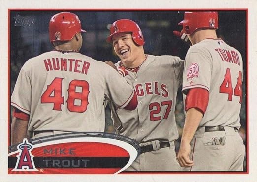 2012 Topps - Mike Trout - 2nd Year Card - Los Angeles Angels Baseball Card #446