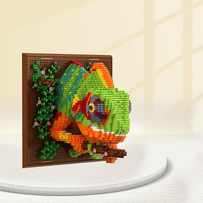 BDYDT Wall Art Chameleon Building Blocks Set A Wall Decor Set for Adults Who Love Creative Hobbies(2688 Pieces) Toys Gifts for Kid and Adult