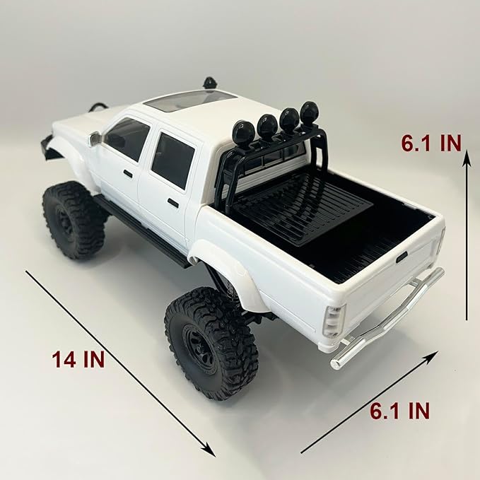 RC Rock Crawler RC Truck 4x4 WPL C64-1 RC Crawler Off Road 1/16 Remote Control Truck Proportional Throttle Steering RTR Upgraded Chassis Axle Mounted Servo Counter Rotating Gearbox for Adult