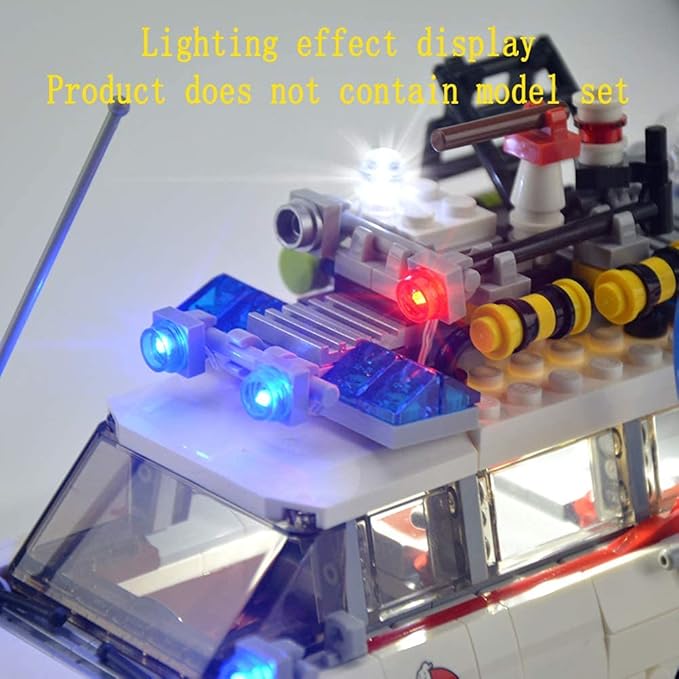LED Light Kit Compatible with Lego 21108 Ghostbusters ecto 1 (Ver.2014) - Lighting Set for Building Model (Model Set Not Included)