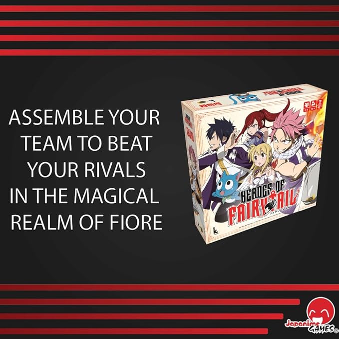 Japanime Games Heroes of Fairy Tail | from The Publisher of Champions of Midgard | Assemble Your Team and Become The Hero Fiore Deserves | 2-4 Players | 15-30 Min | Ages 10+