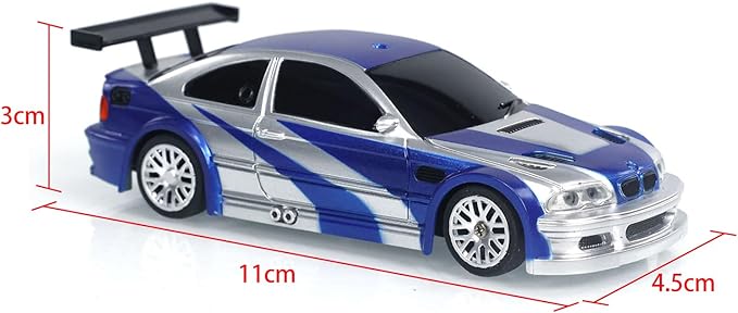 TOUCAN RC HOBBY RC 1/43 Scale Ready to Go Race Car Remote Control Drift Car 4WD Mini Lights Without a Gyro for Ages 14+