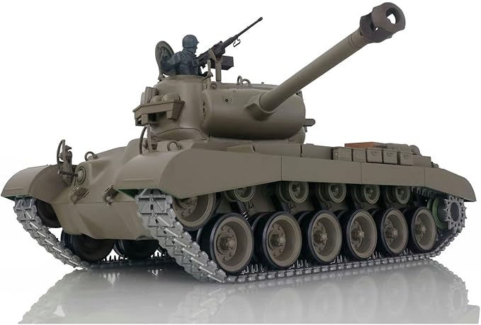 TOUCAN RC HOBBY US in Stock Henglong 1/16 Scale 7.0 Upgraded M26 Pershing RTR RC Tank 3838 Metal Tracks BB Airsoft That Shooting BB Bullets