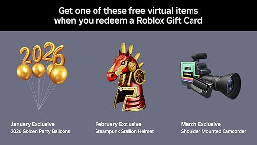Roblox Physical Gift Cards Multipack of 3 x $15 [Includes Free Virtual Item] [Redeem Worldwide]