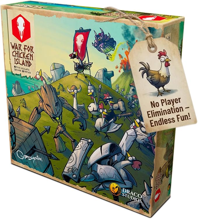 War for Chicken Island (2nd Edition) – Miniatures Skirmish Strategy Board Game for Adults Family and Friends Competitive Tabletop Game with No Player Elimination Ages 14+ 1–4 Players