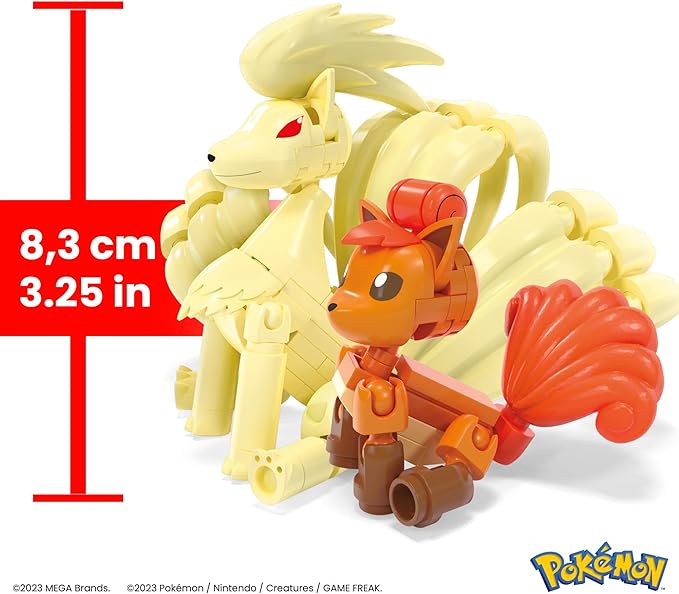 MEGA Pokémon Vulpix EVolution Set (145 Pieces) With 2 Poseable Action Figures For Kids