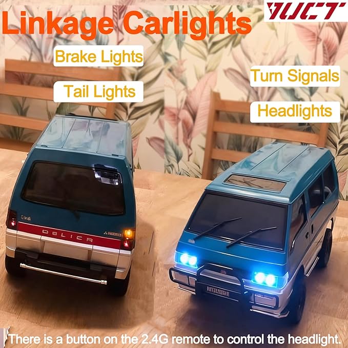 YUCT 1/12 Mitsubishi Delica L300 4WD RC Rock Crawler 2.4GHz Remote Control Van Two 1200mAh Batteries