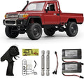 Skymaker MN82 1/12 RC Crawler 4x4 Toyota LC79 2.4GHz Off Road Truck Metal Drive Shaft &amp Two 1500mAh Batteries RTR for Adult (Red)