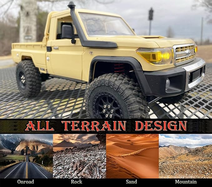 RC Rock Crawler 4x4 RC Truck Toyota LC79 1/12 Remote Control Truck MN82 RC Crawler Off Road Pickup 2.4G All Terrain 280 Motor Proportional Throttle Steering RTR Hobby Toy Adult