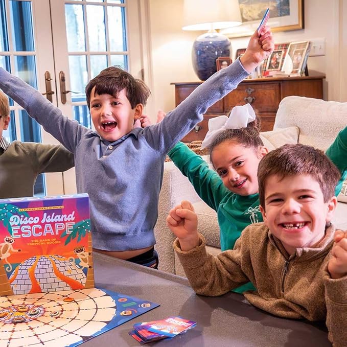 Disco Island Escape Board Game | Race Your Dancing Lemurs Across Lava Streams | Perfect Family Game | 2-4 Players Ages 8+