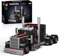 Mould King 10037 Semi Truck Building Set Flatbed Truck Toy with 10 Wheels Collectible Car Model to Build and Display Creative Gift for Adult (1797 Pieces)