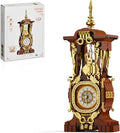 Retro Clock Building Set for Adults Vintage Pendulum Model with Rotating Gears Mechanical Building Blocks Toy Gift for Boys and Girls 8+(879PCS)