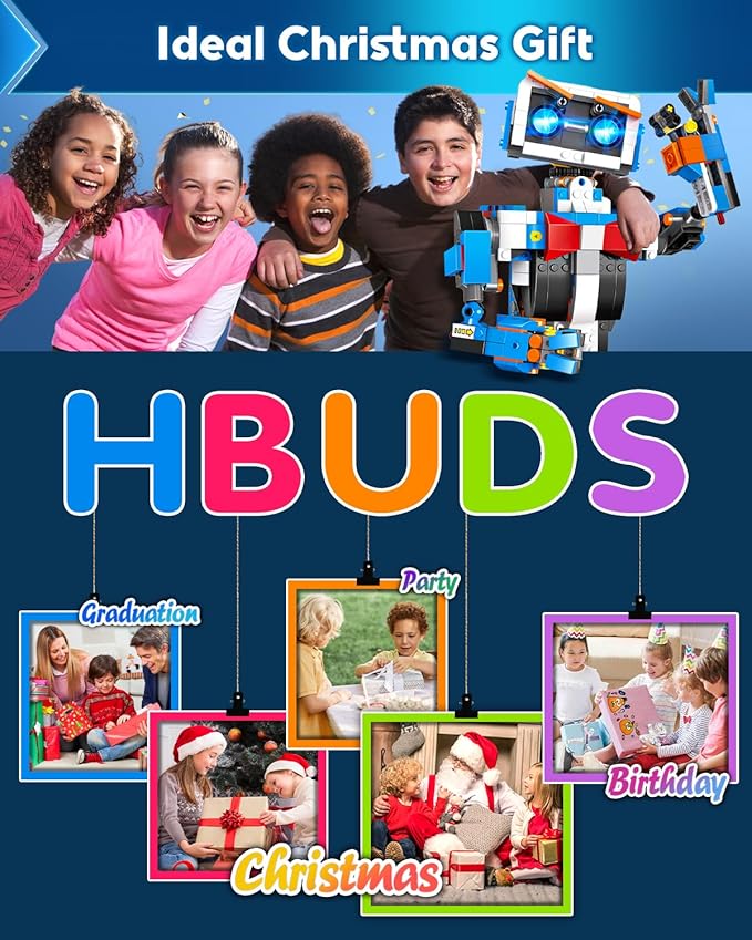 Robot Building Kits for Kids Stem Toys for Boys Age 8-12 APP &amp Remote Control Educational Coding Building Sets Programmable Robot for Kids Rechargeable Robotic Kit Gifts for Girls Boys