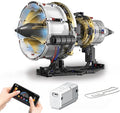 Jet Engine Model Kit that Runs App Controlled Building Blocks Sets with Motor Visible Aircraft Engine Building Kit for Adults &amp Kids 14+ Year Old (564 PCS)
