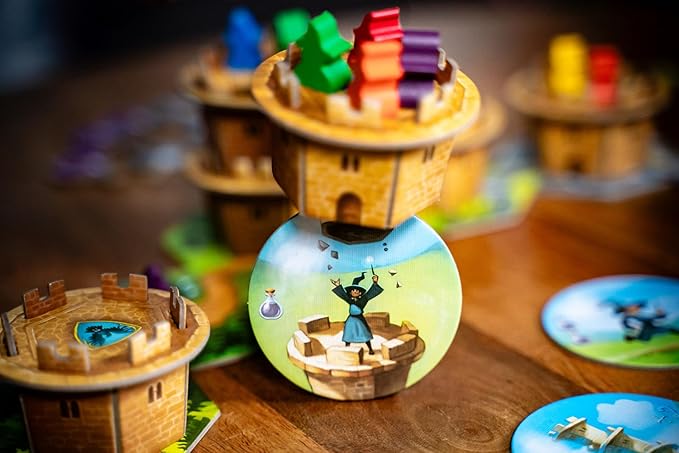 Capstone Games Wandering Towers Strategy Board Game for 1-6 Players Magical Tower Movement and Tactical Planning Competitive and Replayable Fantasy Gameplay | Ages 10+ | 30 Min Playtime