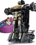 V992 Transform Remote Control Car Transform Robot RC Cars 1:14 Scale 2-in-1 Robot Toy Car with Sound &amp Light Gesture Sensing Automatic Deformation Great Gift Toys for Boys and Girls 4-6 (Gol