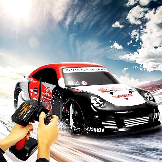 WLtoys K969 RC Car Upgraded 500mah Battery x 3 1/28 Scale 4WD 30KM/H High Speed RC Racing Drift Car for Kids and Adults with Gift Box