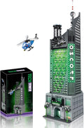 Spider Oscorp Tower Building Set for Adults - 40 Inch Tall Hero Tower Modular Building with Light &amp Helicopter Movie Daily House Architecture Gift for Christmas Collectors (6375 Pcs)