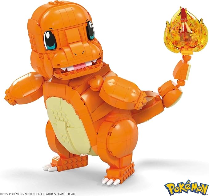MEGA Pokémon Jumbo Charmander Building Set with 750 Compatible Bricks and Pieces and Poké Ball Toy Gift Set for Ages 10 and up HHL13