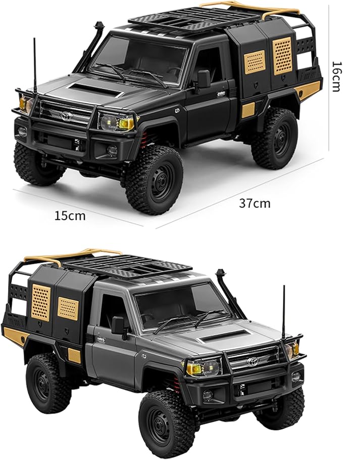 1/12 Scale RC Crawler MN-82S LC79 RTR RC Truck 4x4 Off Road Vehicles 2.4GHz RC Rock Crawler Car with LED Lights 7.4V 1200mAh Battery for Adults Hobby Toys (Silver)