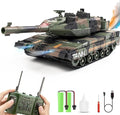 RC Tank that Shoots for Kids - 2.4Ghz Remote Control Army Tank Toys with Auto Demo Sound Light Smoke - 13 Channel Military Vehicles Model Gift for Adults Boys Age 6-8 9-12 Army Green