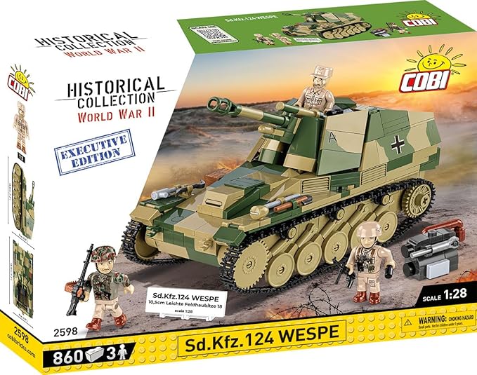 COBI Historical Collection WWII Sd.Kfz. 124 Wespe Tank Building Set 855 Pieces